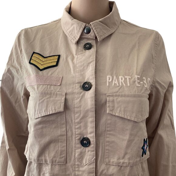 Love Tree Shacket Shirt Jacket Womens Small Part E-3CL Military - Picture 3 of 14